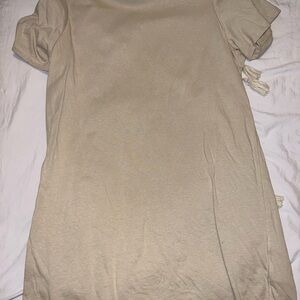 Women's Beige Short Sleeve Dress